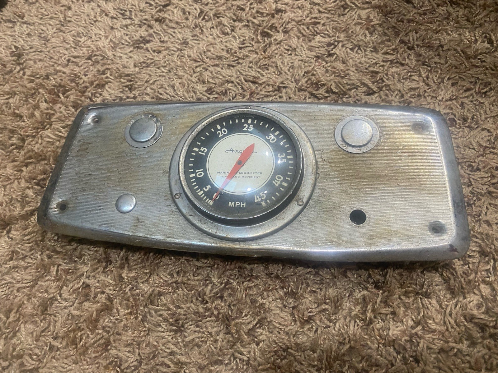 VINTAGE AIRGUIDE MARINE SPEEDOMETER CLASSIC BOAT Rat Rod