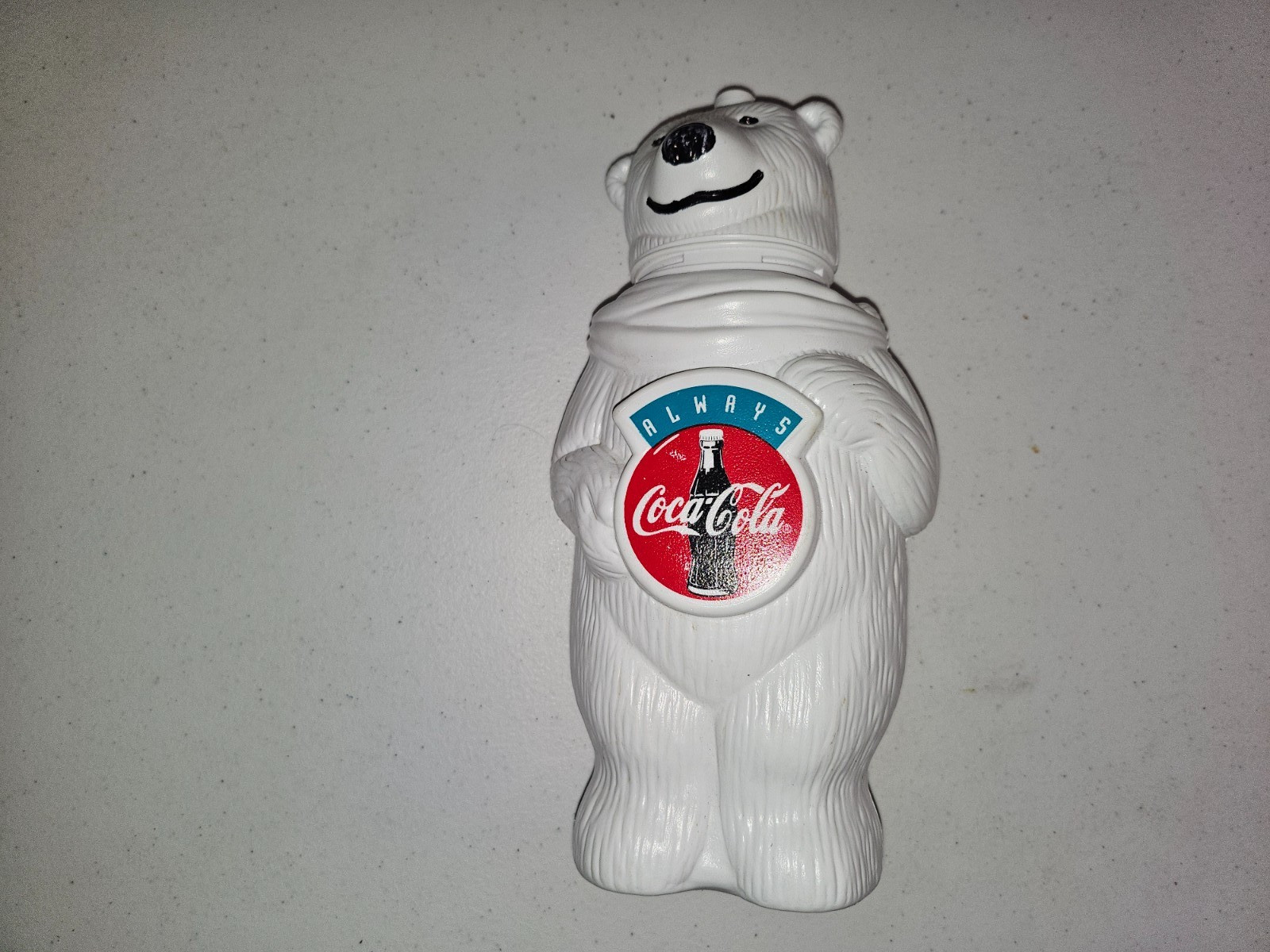 Vintage 1990s Coca-Cola Always Polar Bear Plastic Sipper Cup Bottle No Straw