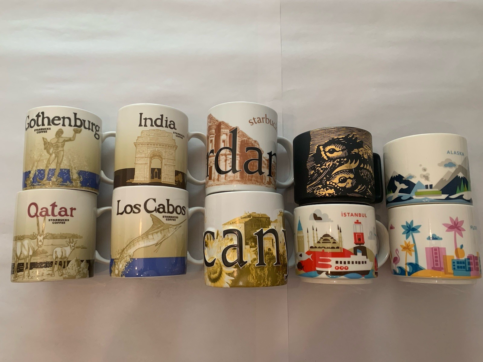 Starbucks Mugs Collector Series 10 Mug Lot  See Descriptions 2-BNWT 7-EUC 1-GUC