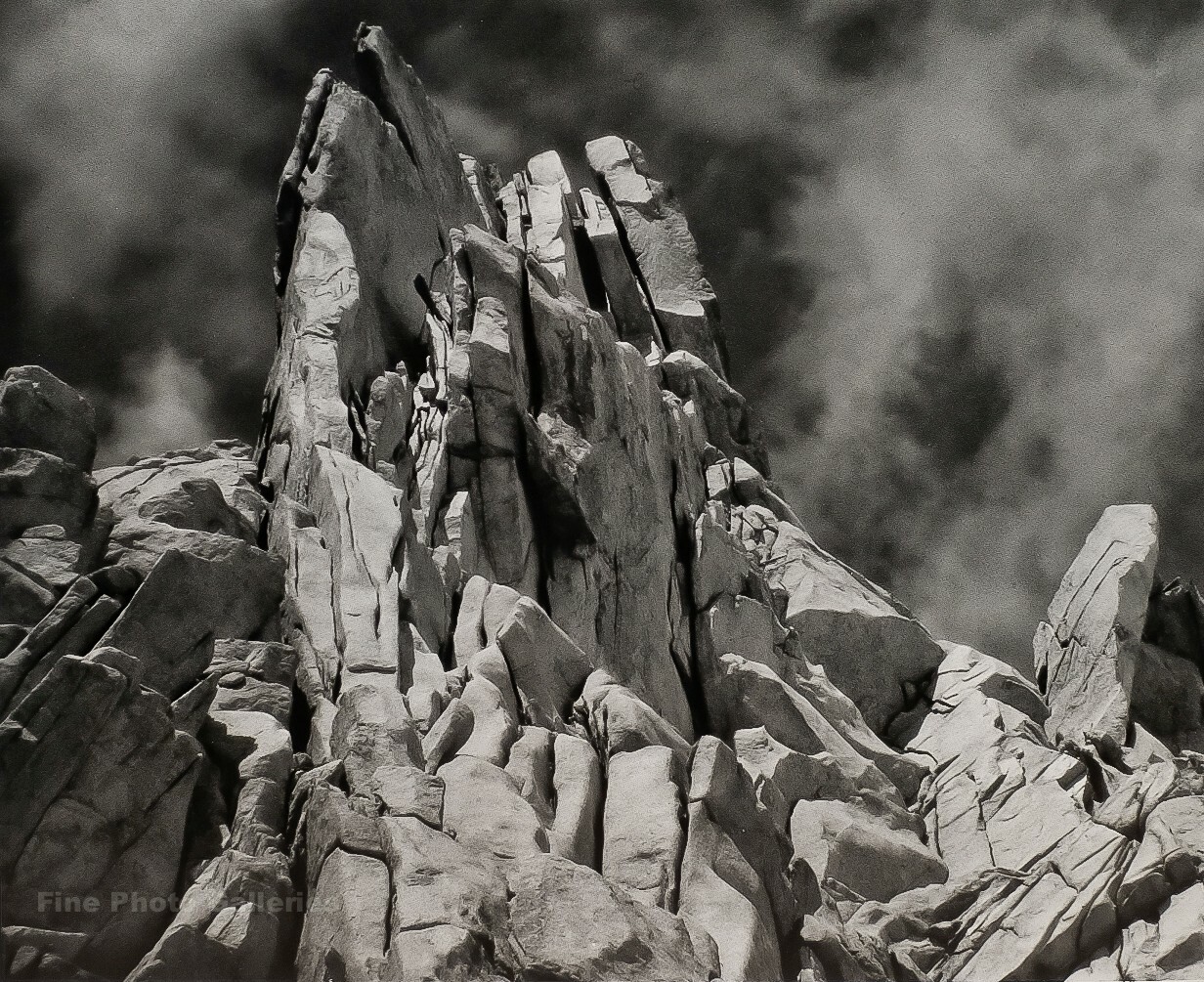 1927/72 ANSEL ADAMS Vintage Rock Peak Sierra Nevada Landscape Photo Art 11X14