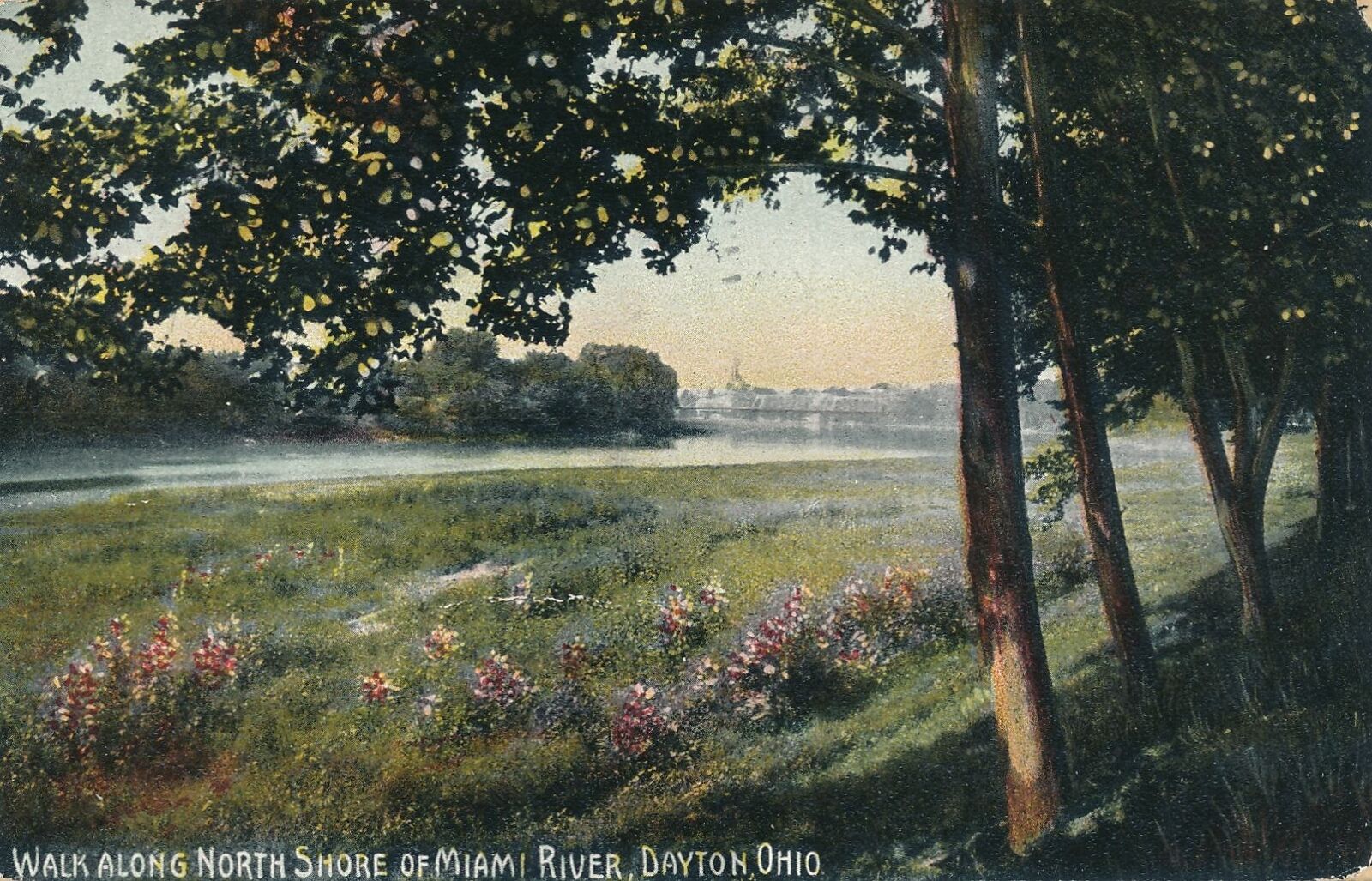 DAYTON OH - Miami River North Shore Walk - 1914