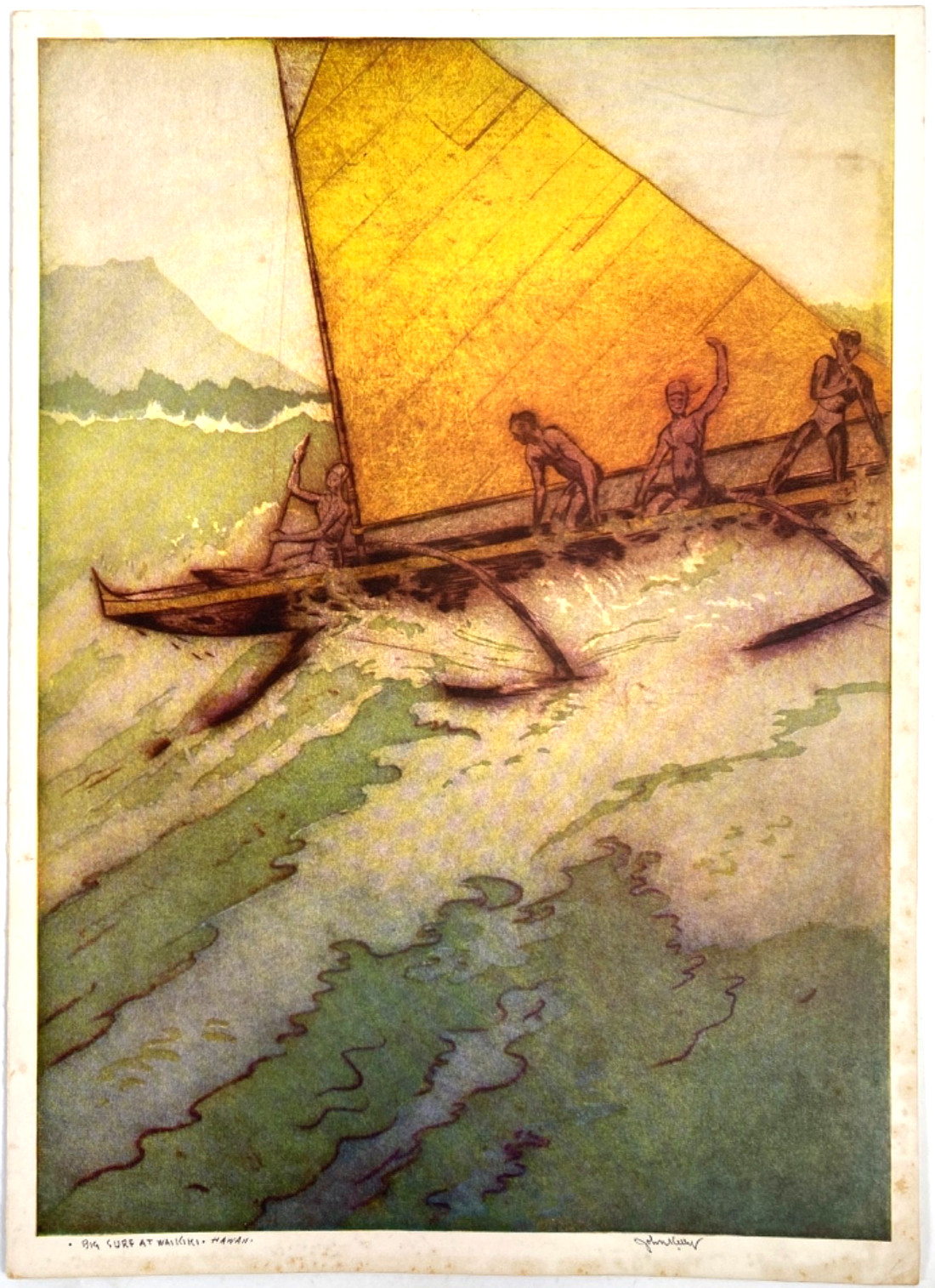 1947 ROYAL HAWAIIAN HOTEL vintage dinner menu JOHN KELLY COVER Outrigger Canoe 1947 ROYAL HAWAIIAN HOTEL vintage dinner menu JOHN KELLY COVER Outrigger Canoe