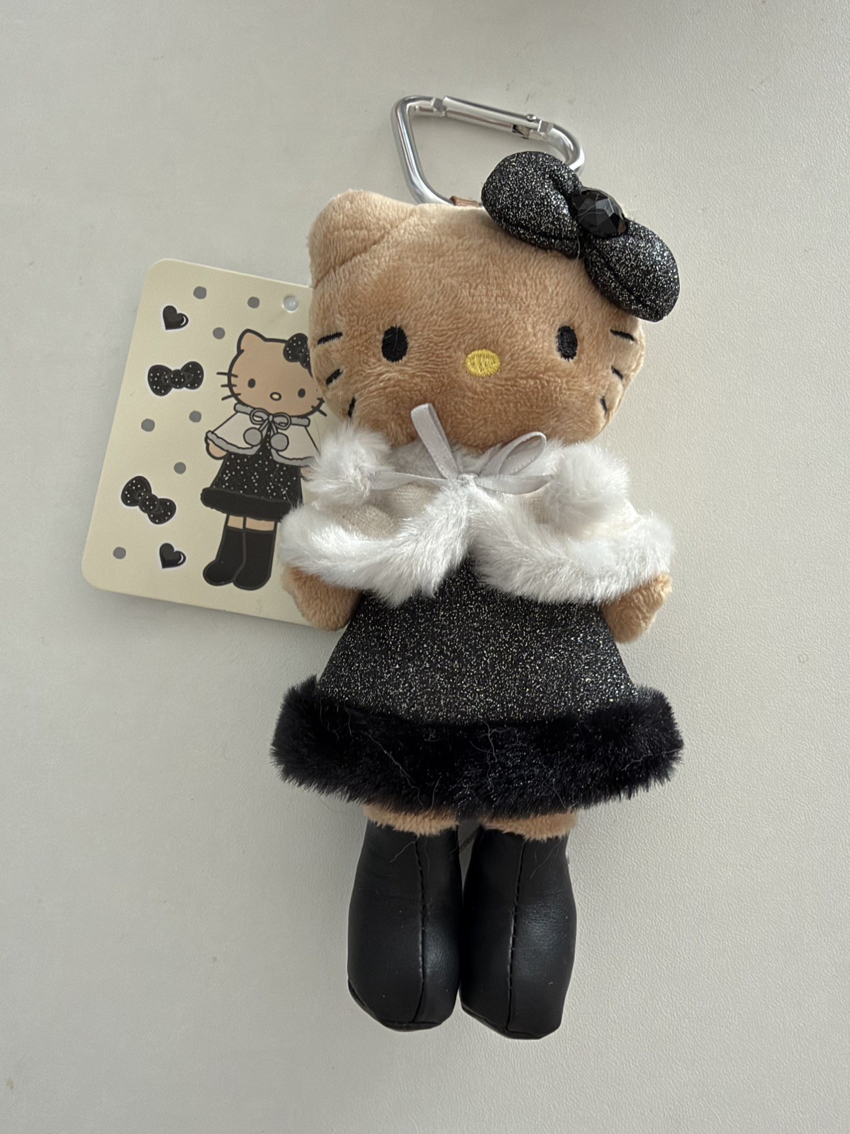 Sanrio Hello Kitty Style Up Mascot – Gray Dress with Poncho Plush Charm