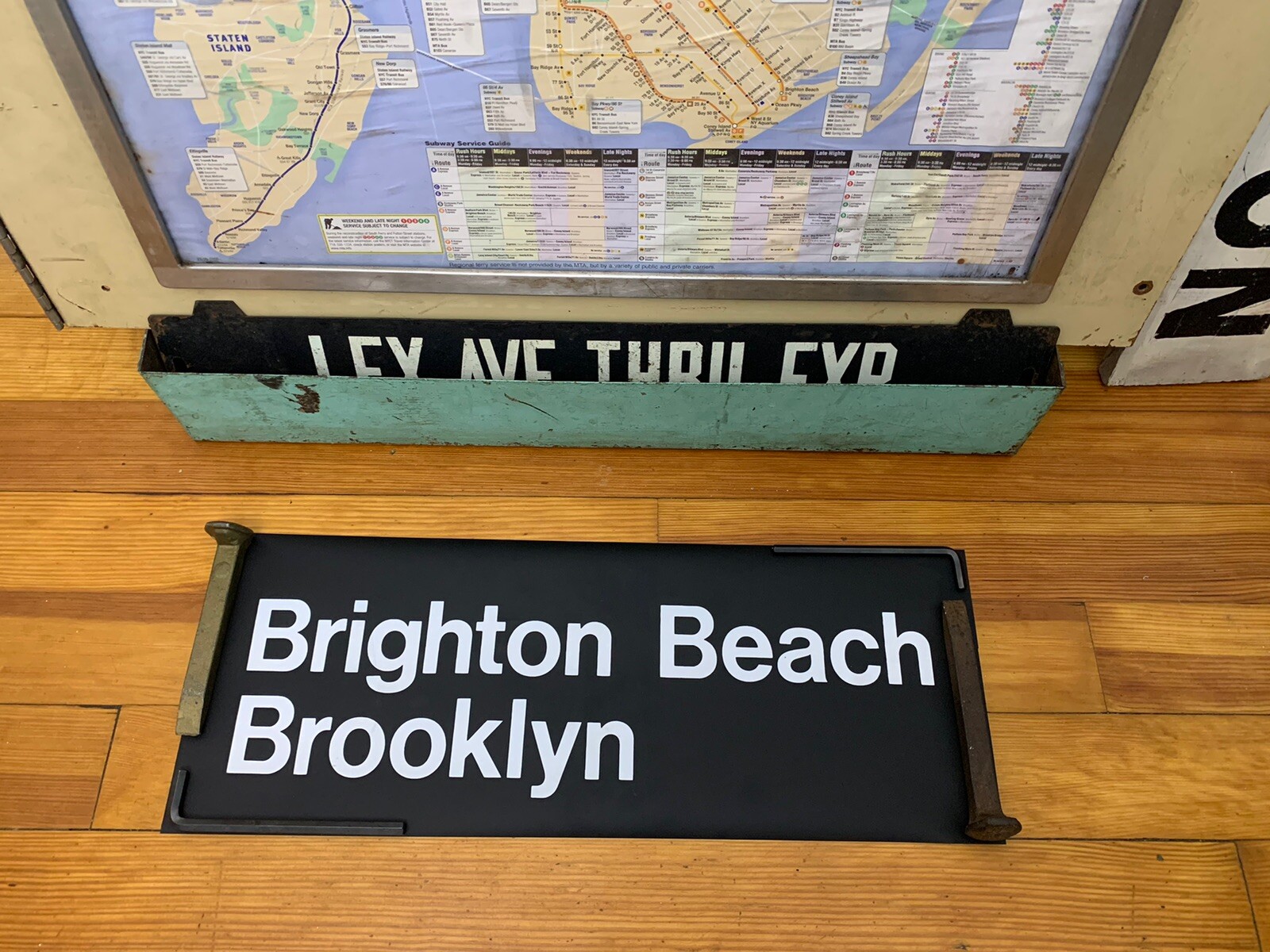 NYC SUBWAY LARGE ROLL SIGN BRIGHTON BEACH BROOKLYN LITTLE ODESSA BOARDWALK OCEAN