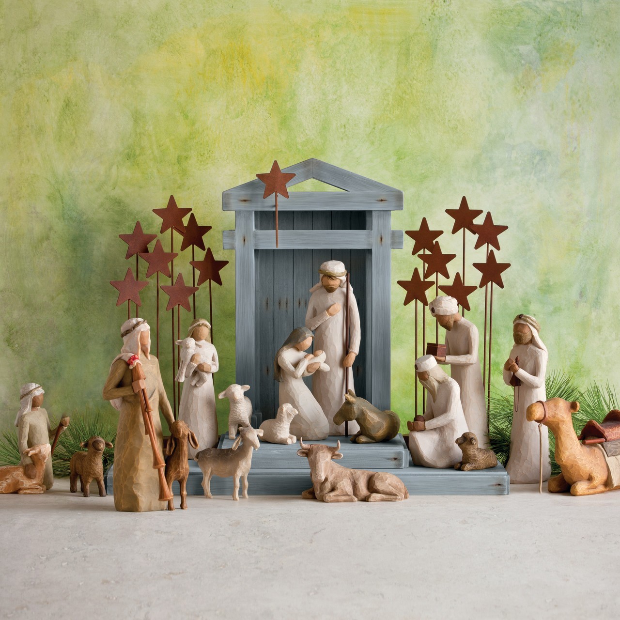 Christmas Nativity Scene Figurine Set, Holy Family Religious Holiday Decor