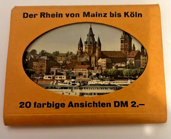 1950's THE RHINE FROM MAINZ TO COLOGNE GERMANY 18 SOUVENIR PHOTOS Hans Hartz