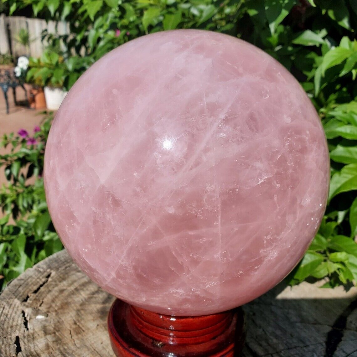 10KG Natural pink rose crystal ball crystal ball Reiki healing energy gift