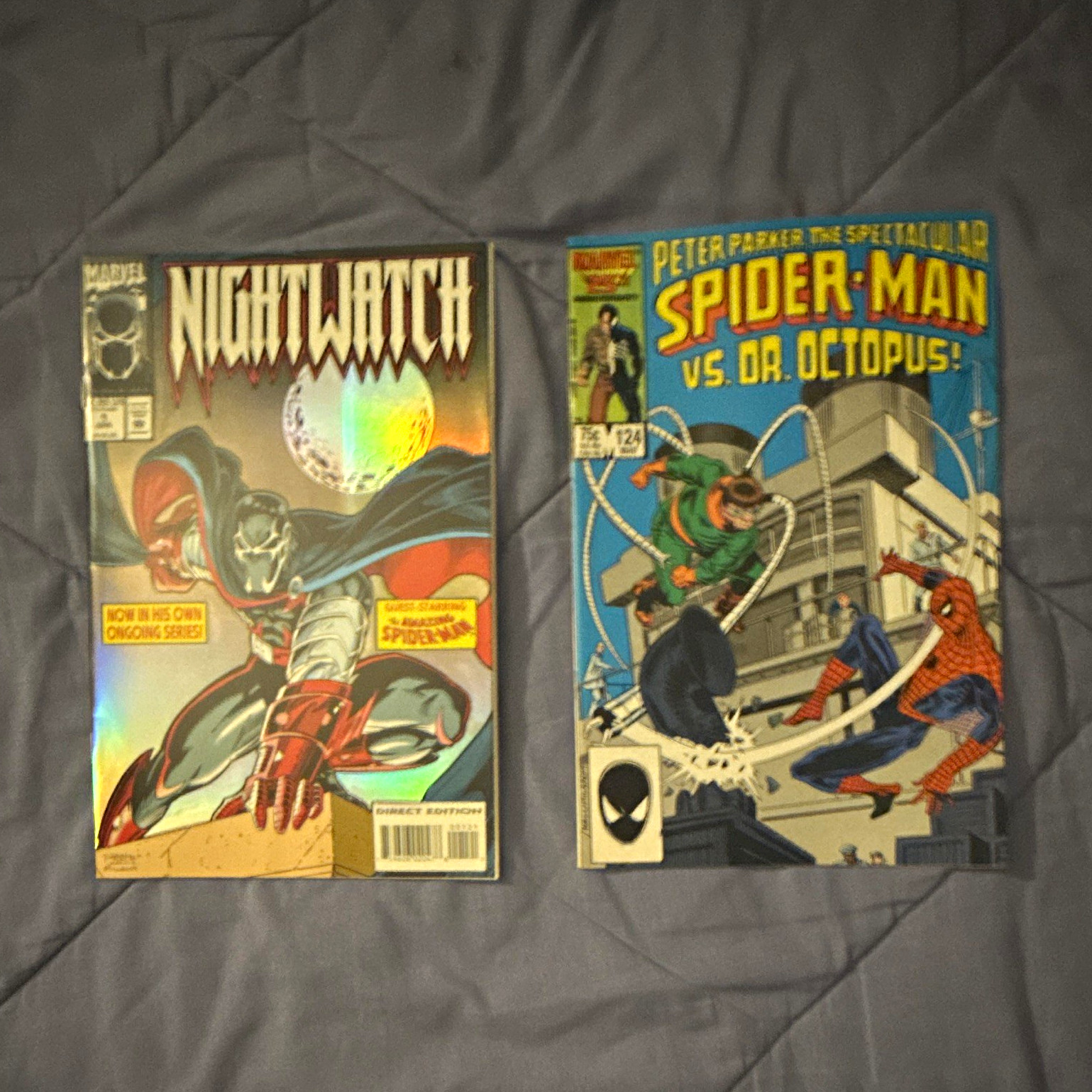 Marvel Comics Lot Nightwatch #1 + Spectacular Spider-Man #124 Direct Ed