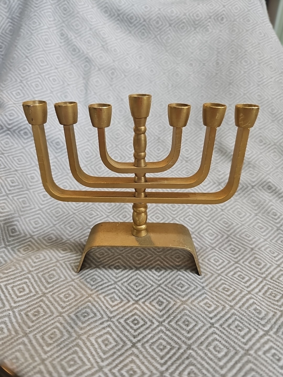Vintage Solid Brass Beautiful Jerusalem Menorah CHANUKKAH Karshi
