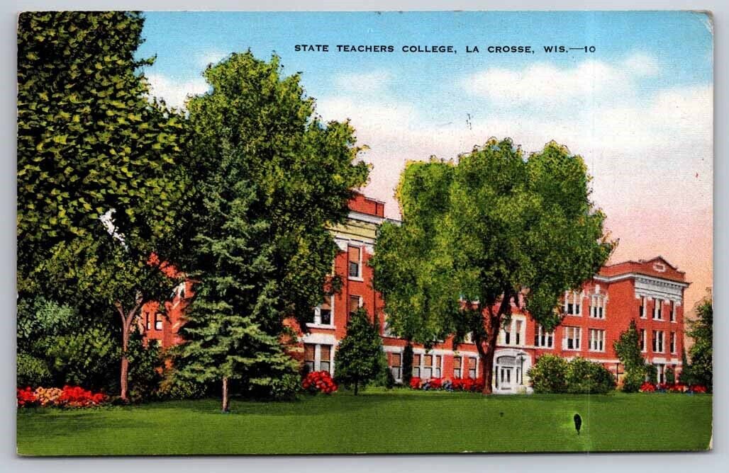 State Teachers College LA Crosse WI Wisconsin 1949 Postcard 