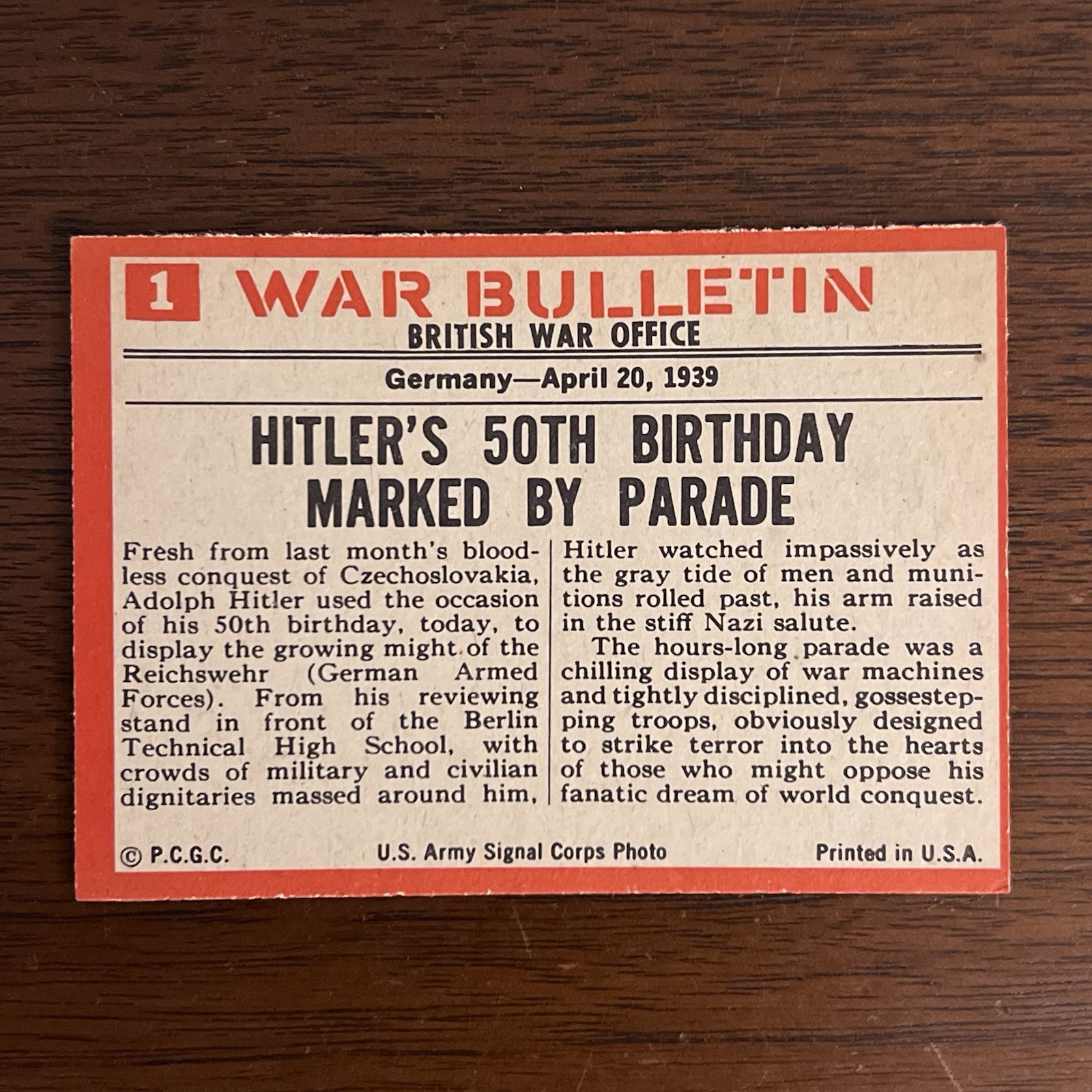 1965 Philadelphia War Bulletin #1 Europe Beware NICE