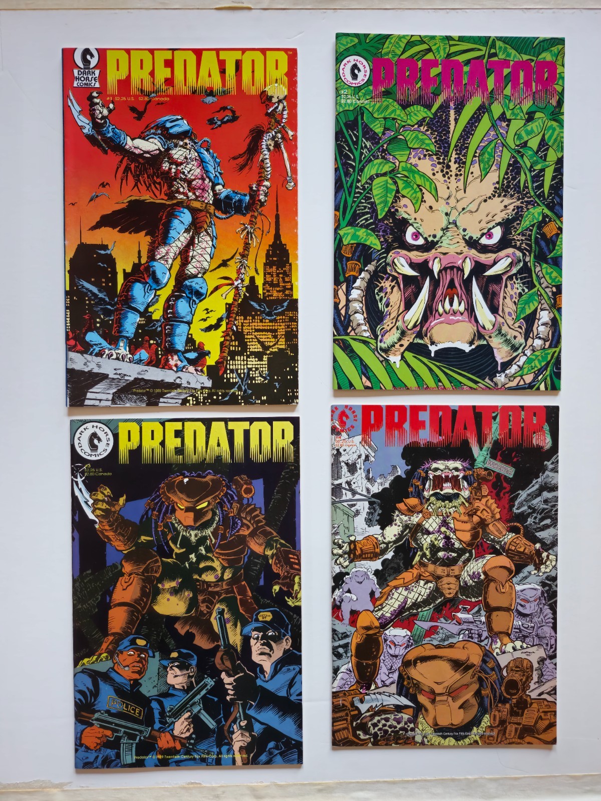 PREDATOR #1-4 Complete Set 1989 1st Print Dark Horse 1st Predator in Comics VF