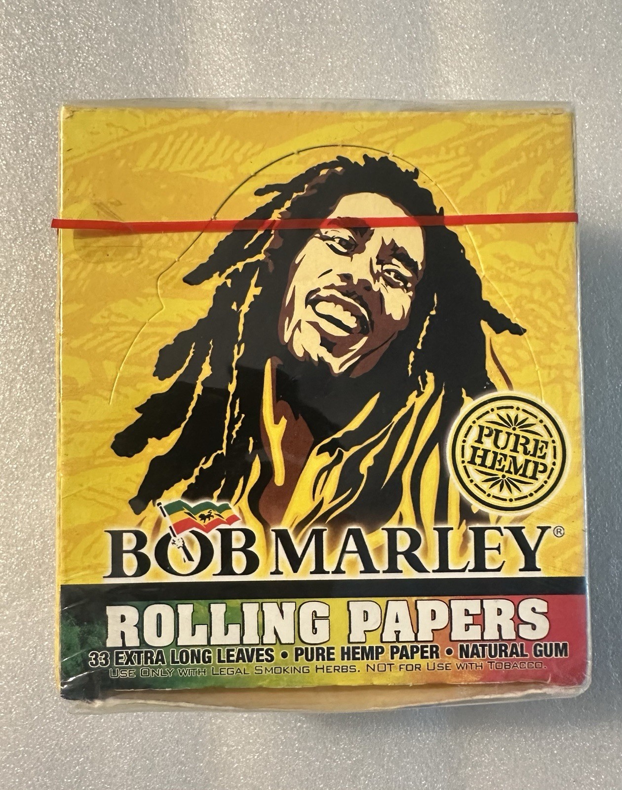 Authentic Bob Marley Rolling Papers Extra Long Leaves. 33 Count (Sealed)