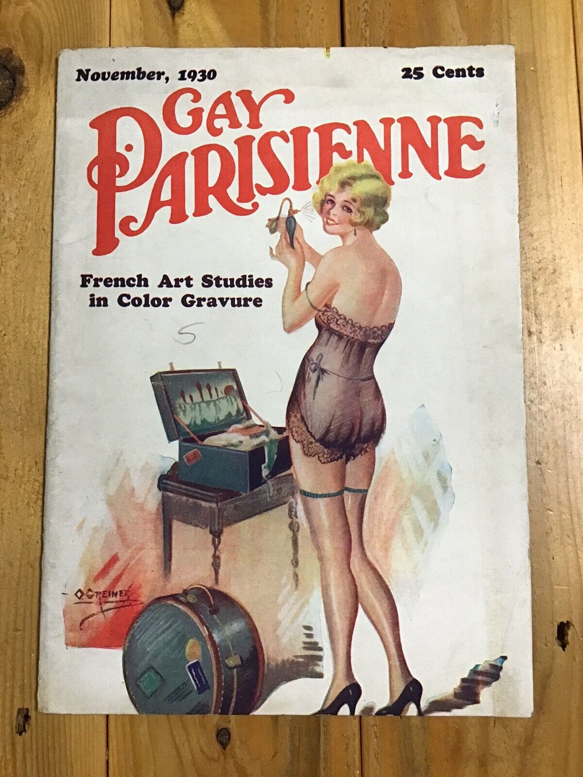 Gay Parisienne Pulp Magazine#3 November 1930 O. Greiner Pinup Cover