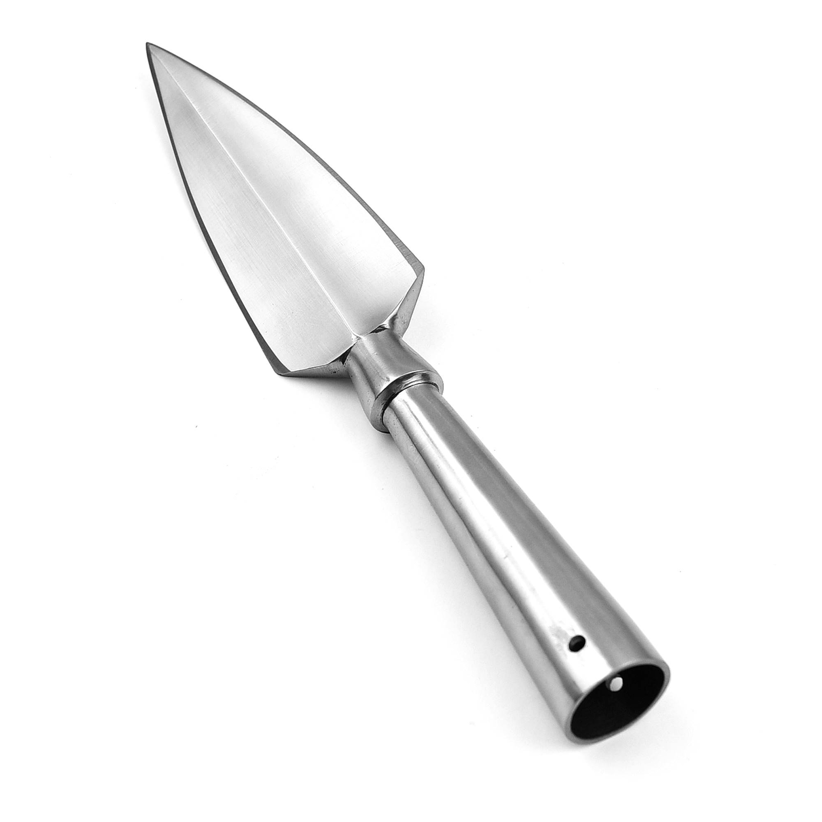Bloodborne Raider High Carbon Steel Leaf Shaped Sharpened Spear Head Silver