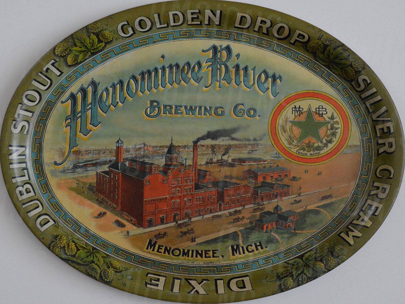Vintage Menominee River Beer Ad Reproduction Metal Sign  Bar Decor