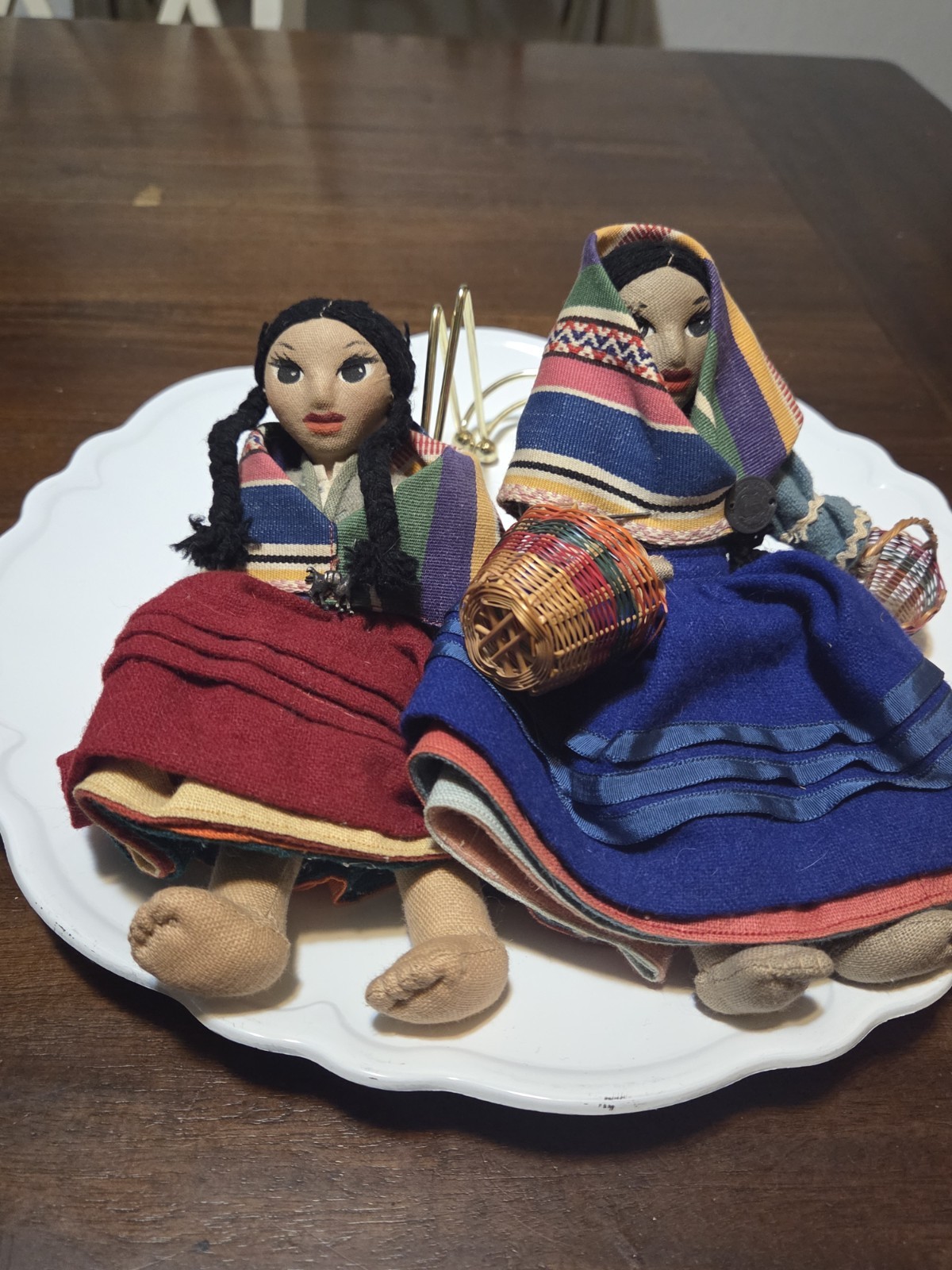 Peruvian folk art dolls Set Of Two