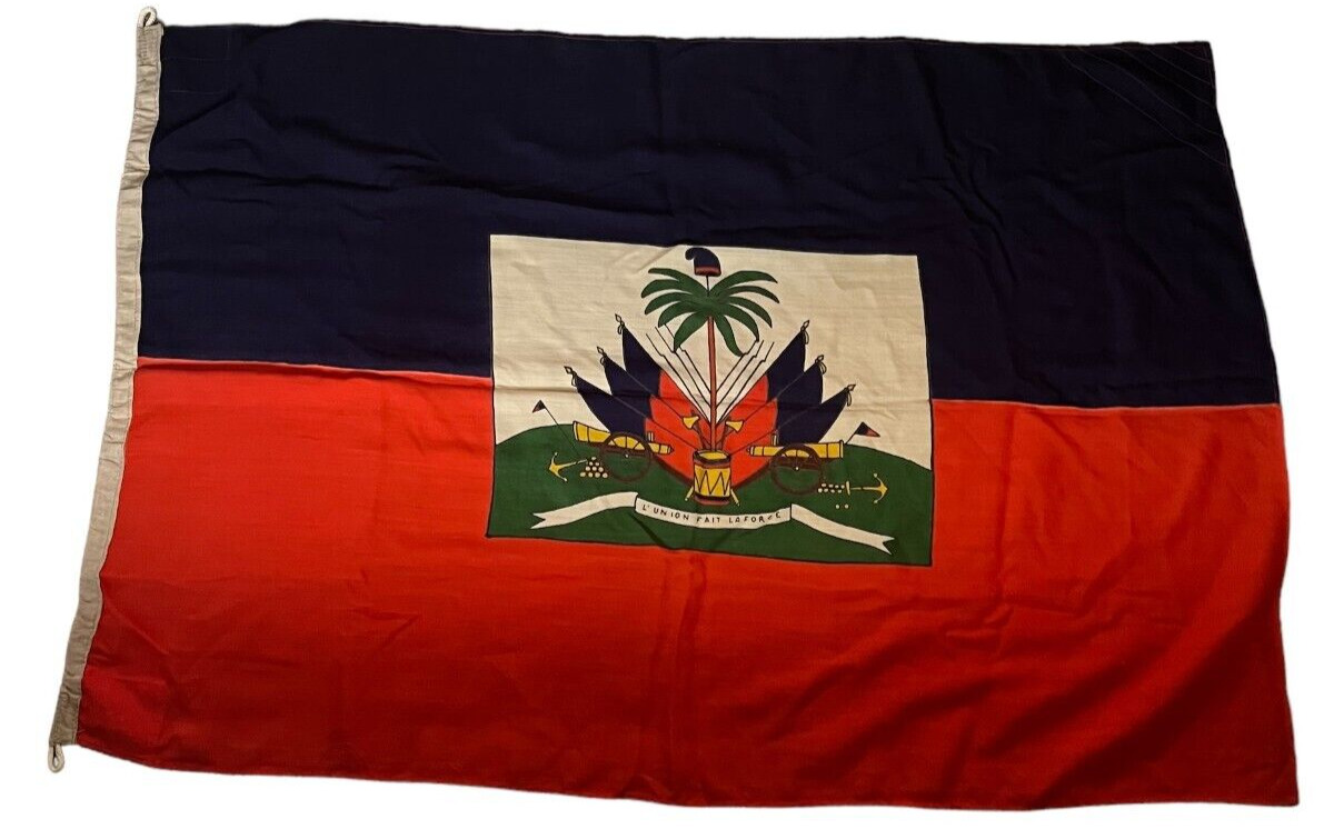 Flag Of Haiti Vintage Maritime L’ Union Fait La Force Unity Is Strength Vintage 