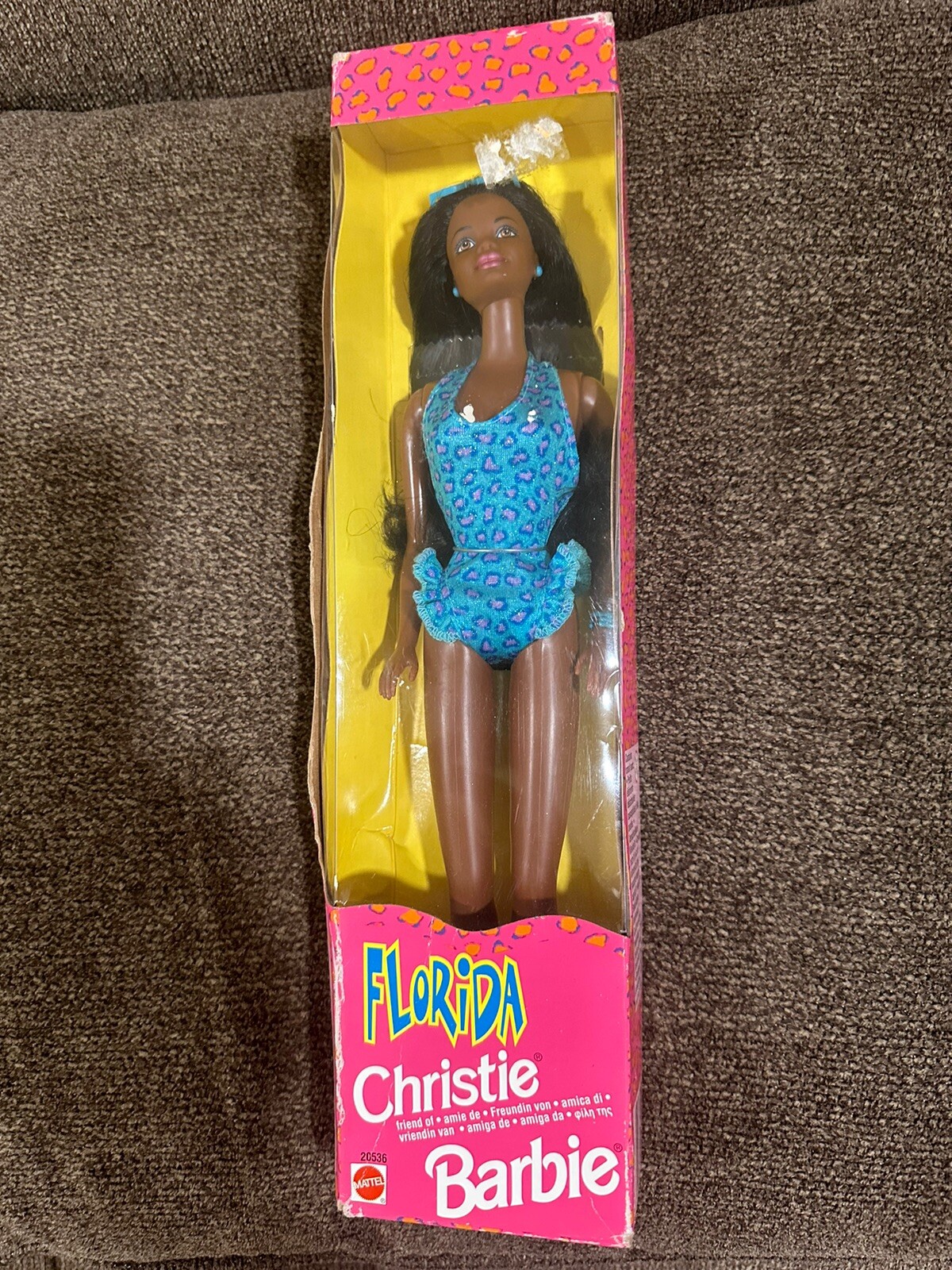 1998 Florida Vacation Christie SEALED African American Barbie Worn Box 20536 1998 Florida Vacation Christie SEALED African American Barbie Worn Box 20536