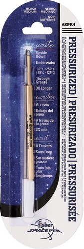 Fisher Space Pen SPR4 Refill BLACK INK  MEDIUM FREE PARKER ADAPTOR