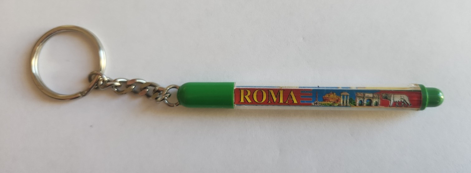 Vintage Rome Italy Souvenir Pen and Keychain Colosseum Trevi Fountain St Peter\'s Vintage Rome Italy Souvenir Pen and Keychain Colosseum Trevi Fountain St Peter\'s