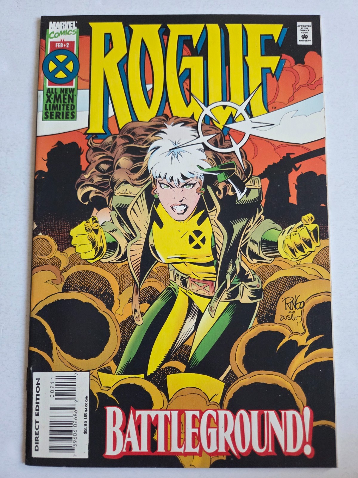 ROGUE #2 (1995) MARVEL COMICS MIKE WIERINGO COVER & ART GAMBIT X-MEN ROGUE #2 (1995) MARVEL COMICS MIKE WIERINGO COVER & ART GAMBIT X-MEN