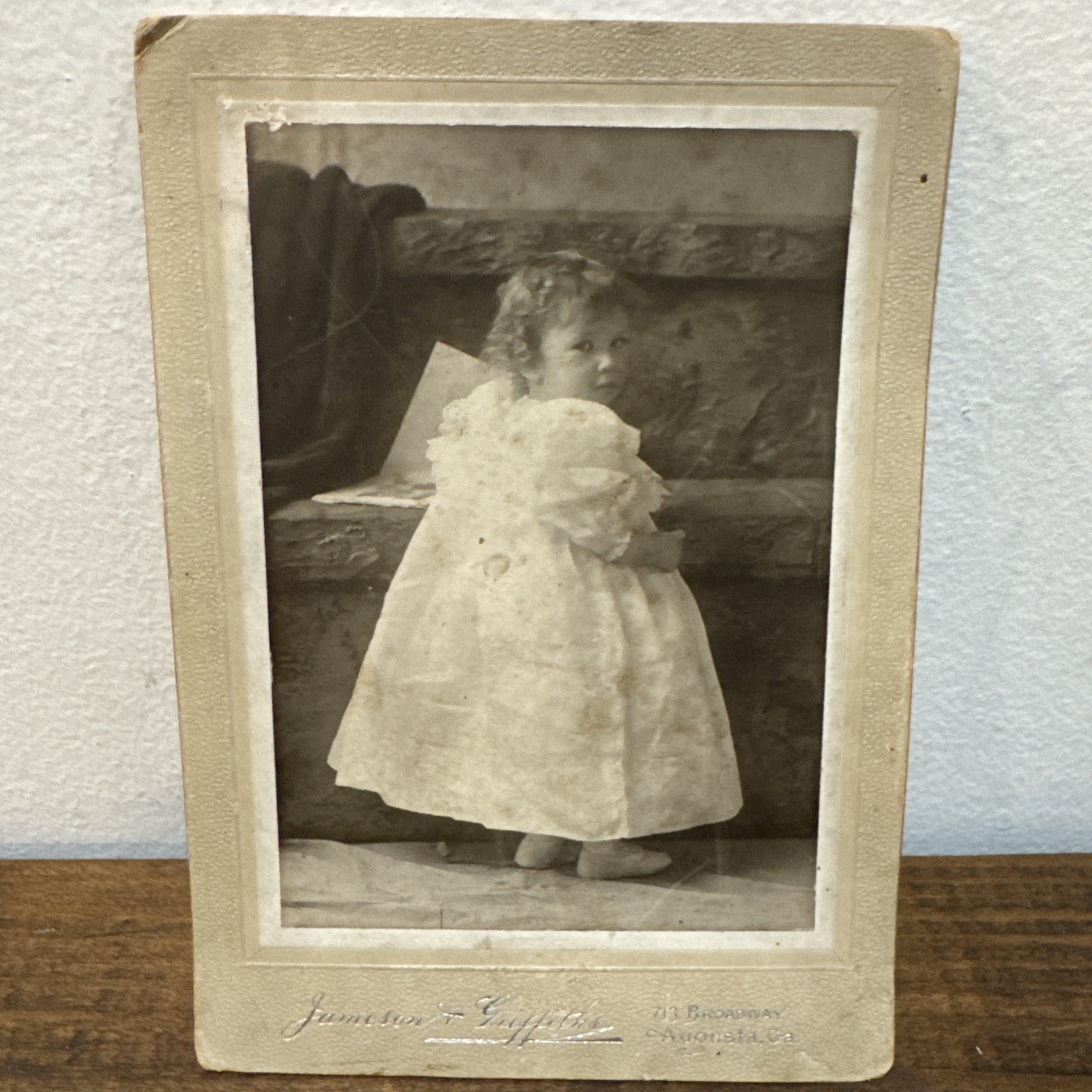 Antique Victorian Cabinet Card Photo Little Girl-Jameson A Griffiths c 1895-1905 Antique Victorian Cabinet Card Photo Little Girl-Jameson A Griffiths c 1895-1905