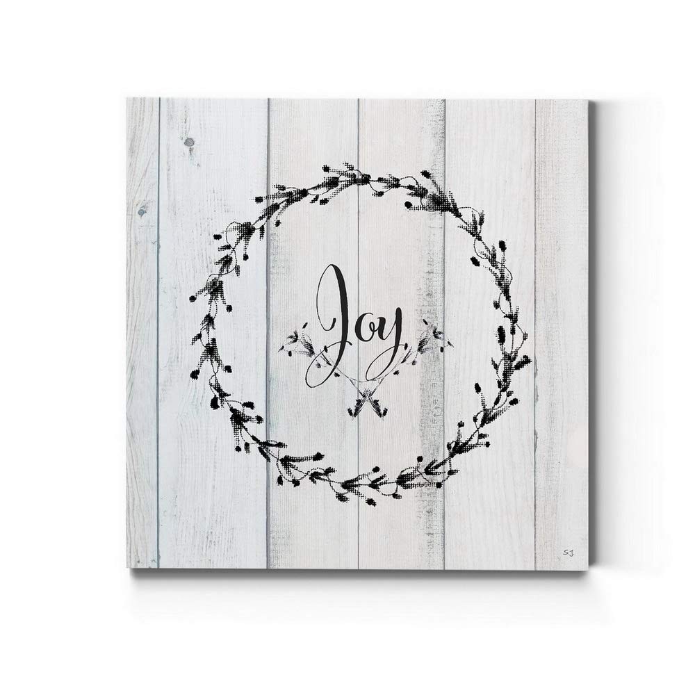 Renditions Gallery Joy Wreath Canvas, 32x32 in, Gallery Wrapped, Made in America