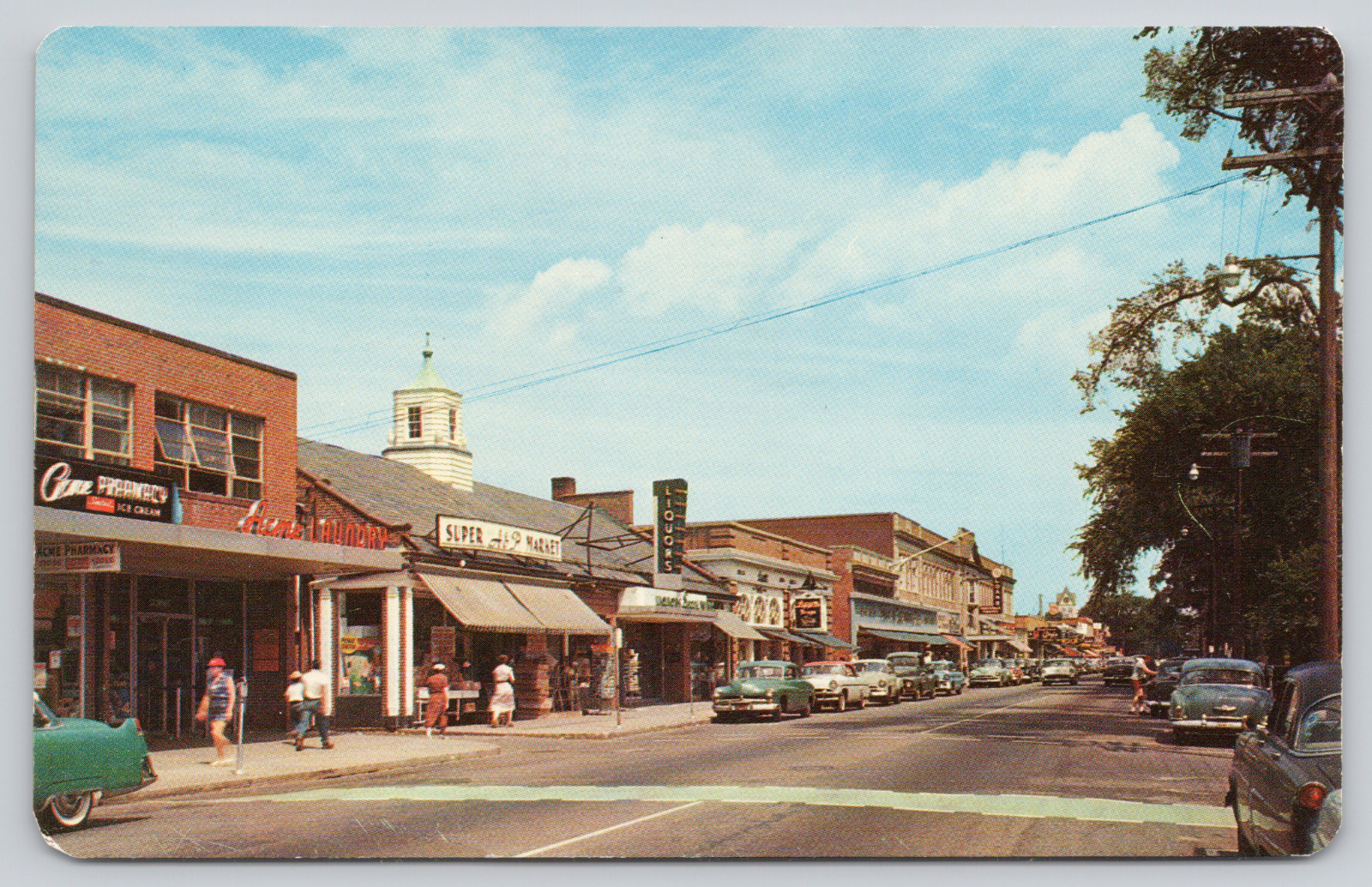 Postcard Hyannis, Cape Cod, Massachusetts, Main Street, 1957, Classic Cars A654