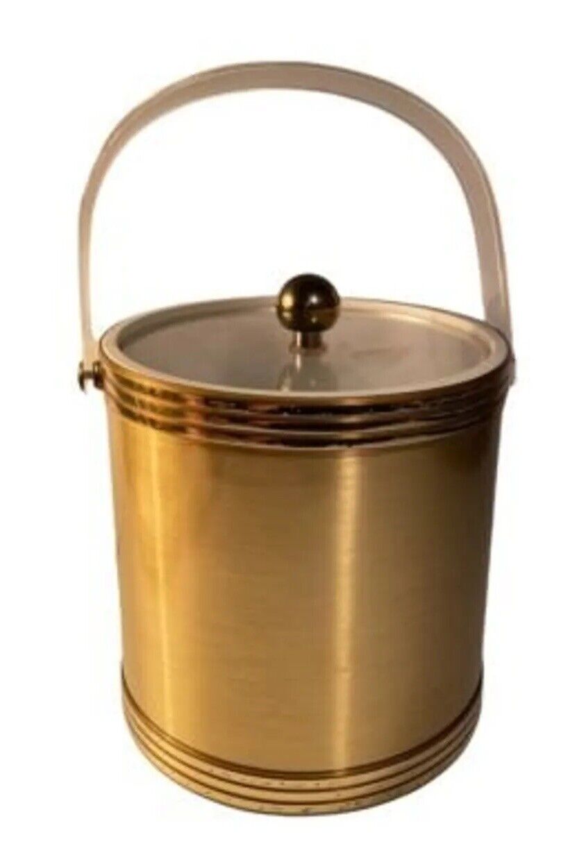 Vintage Retro Gold Colored Ice Bucket Wine chiller