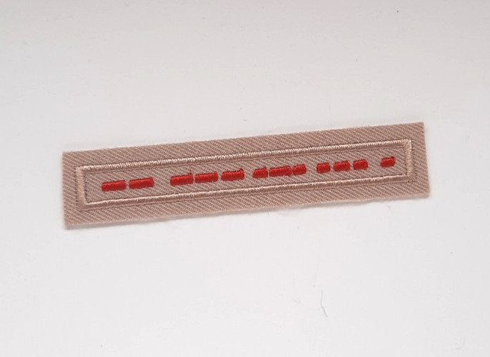 Ham Radio Operator Morse Code Tan BSA Uniform Strip (Brand New)