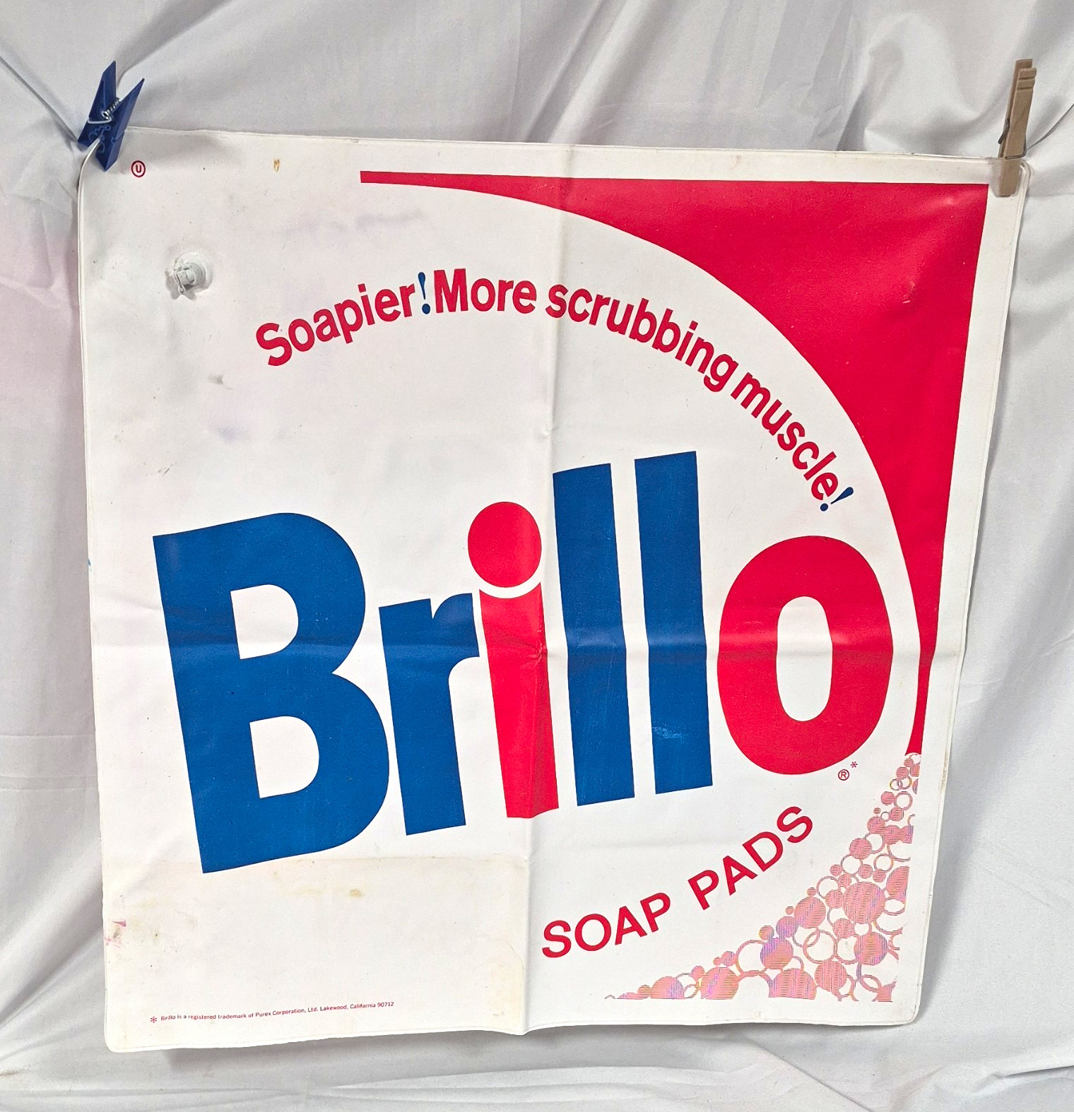 Vintage 1969 Brillo Pillo Inflatable Vinyl Pillow Andy Warhol Pop Art Promo 24\