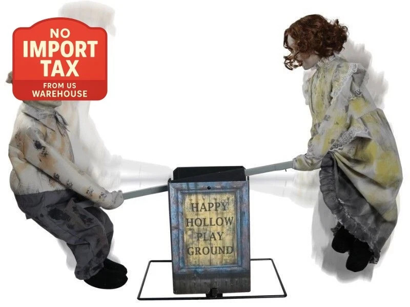 Halloween Animated See Saw Dolls Prop Playground Victorian Dolls Haunted House Halloween Animated See Saw Dolls Prop Playground Victorian Dolls Haunted House