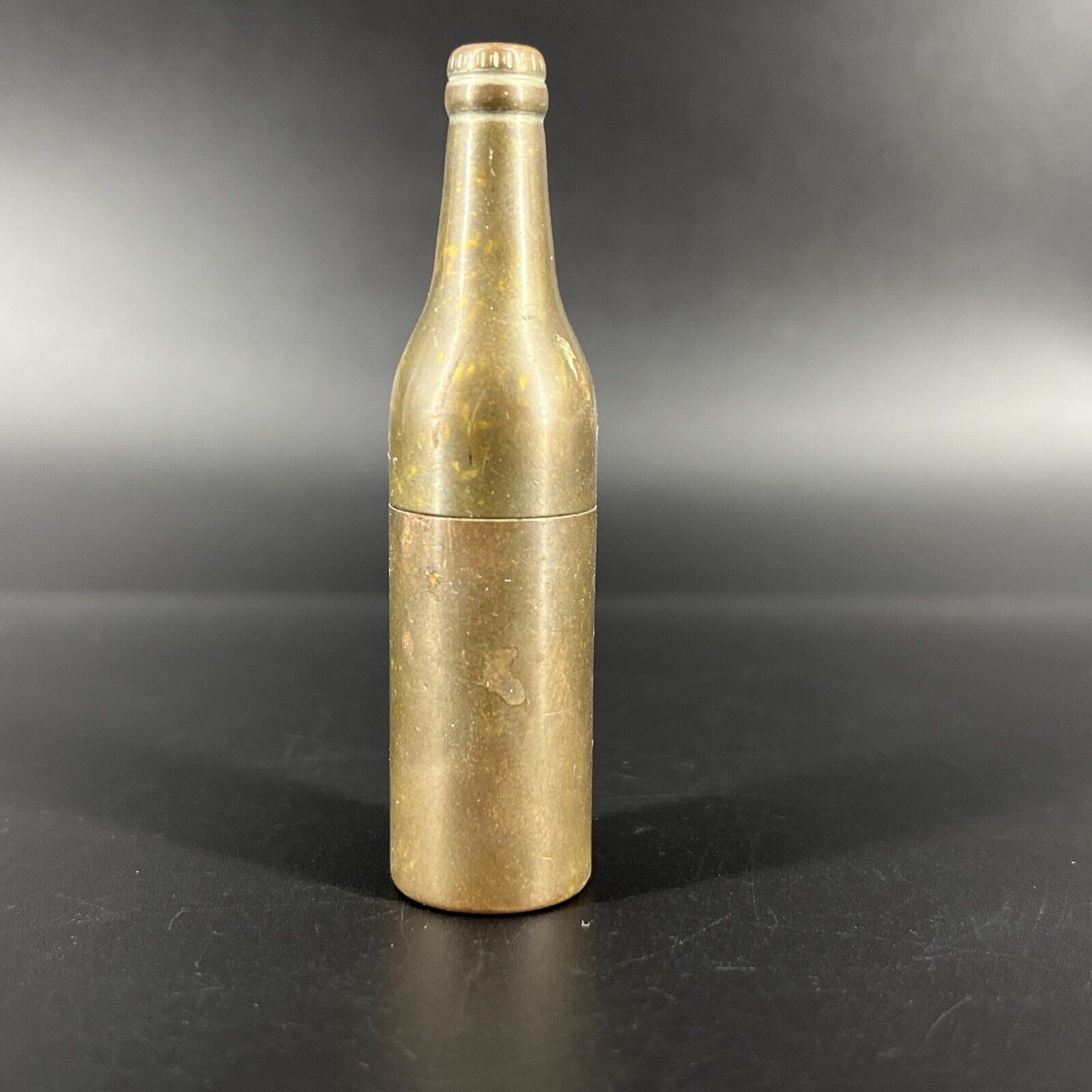 Kem Inc Detroit Antique 1940s Permanent/ Forever Match Lighter Made In USA Brass