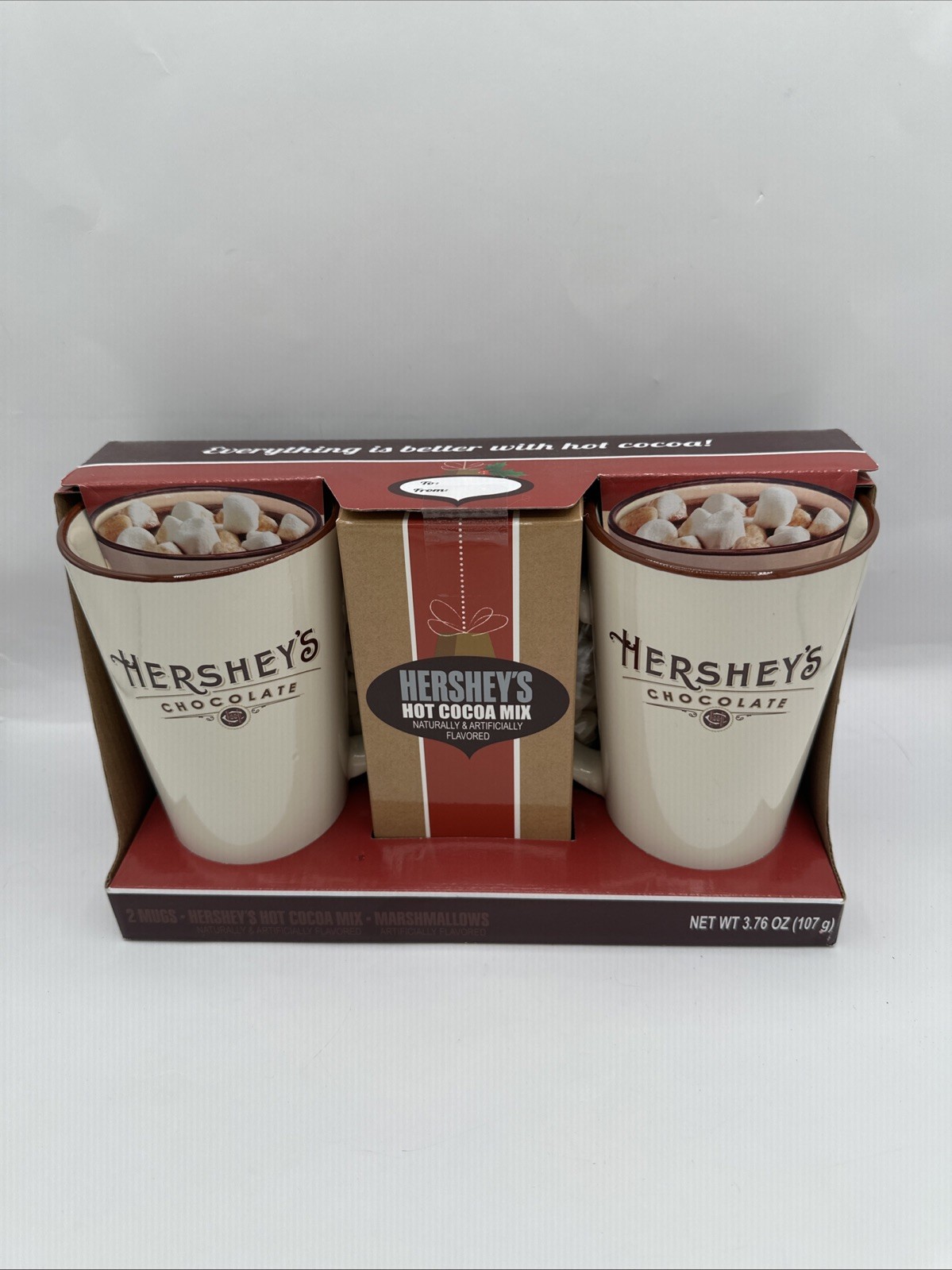 Hershey’s Hot Cocoa Mix Set With Two Mugs- Brand New
