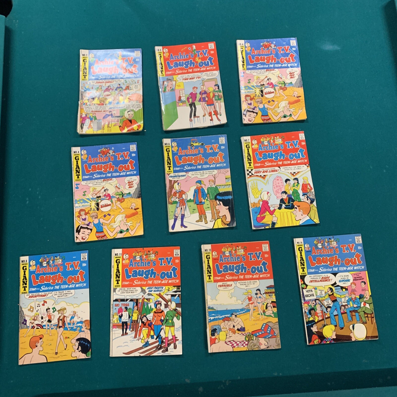 Lot of 10 Bronze Age ARCHIE'S T.V. LAUGH-OUT Comics ~ #2 through #16