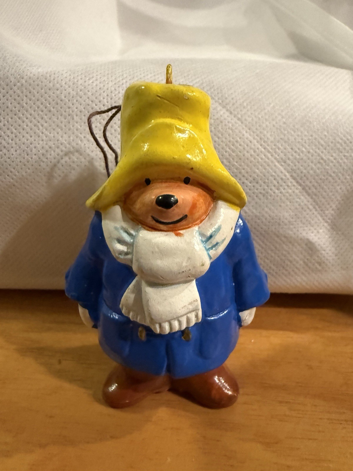 Vintage 1978 Eden Toys Paddington Bear Christmas Ornament Yellow Hat Blue Coat