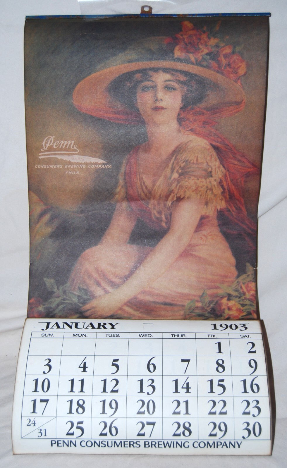 PENN CONSUMERS Brewing Co., Philadelphia, PA, 1903 Beer Calendar