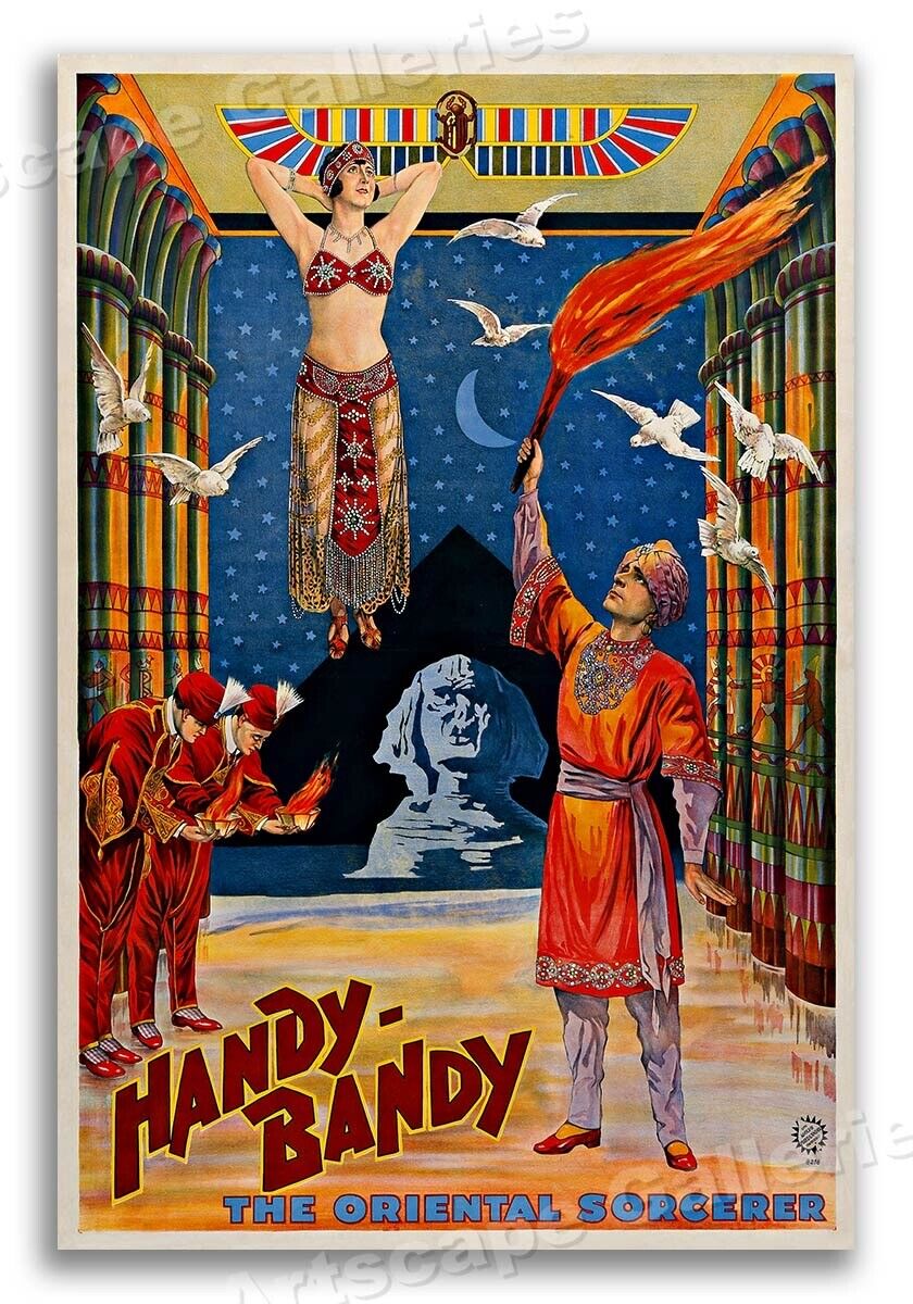 Handy Bandy - the Oriental Sorcerer 1920s Vintage Style Magician Poster - 16x24