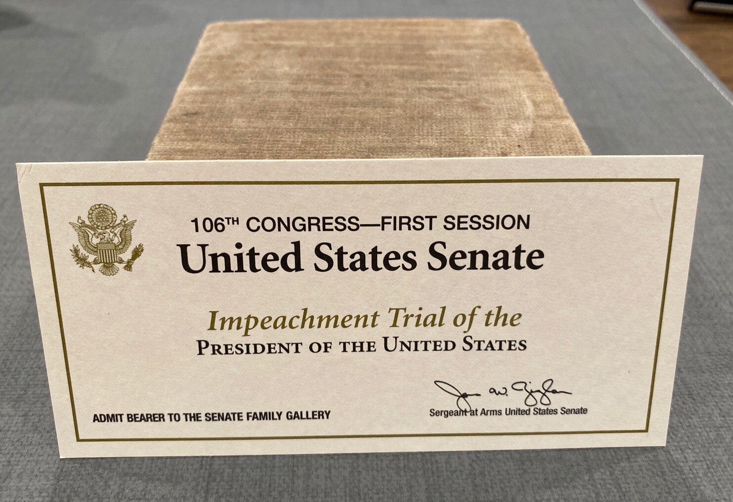 1999 Bill Clinton Impeachment Trial US SENATE FAMILY GALLERY MINT