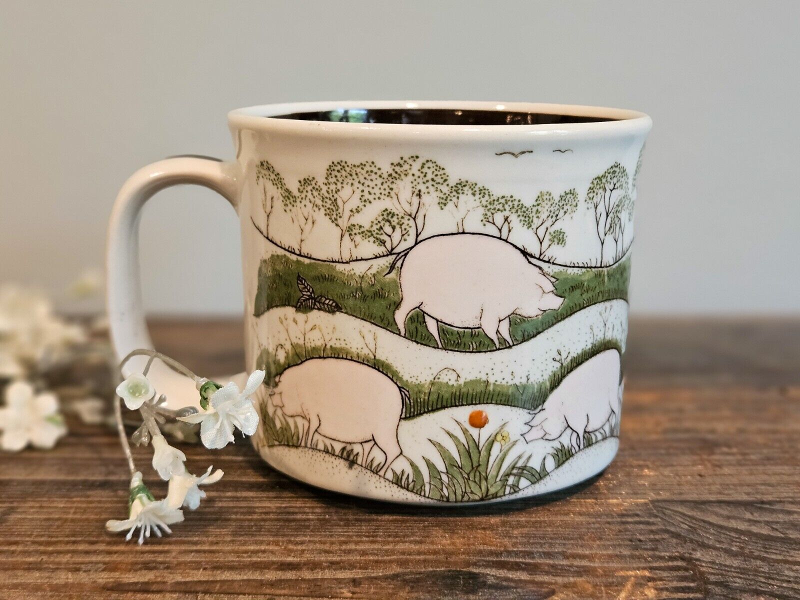 Vintage Stoneware Otagiri Pig Coffee Tea Mug
