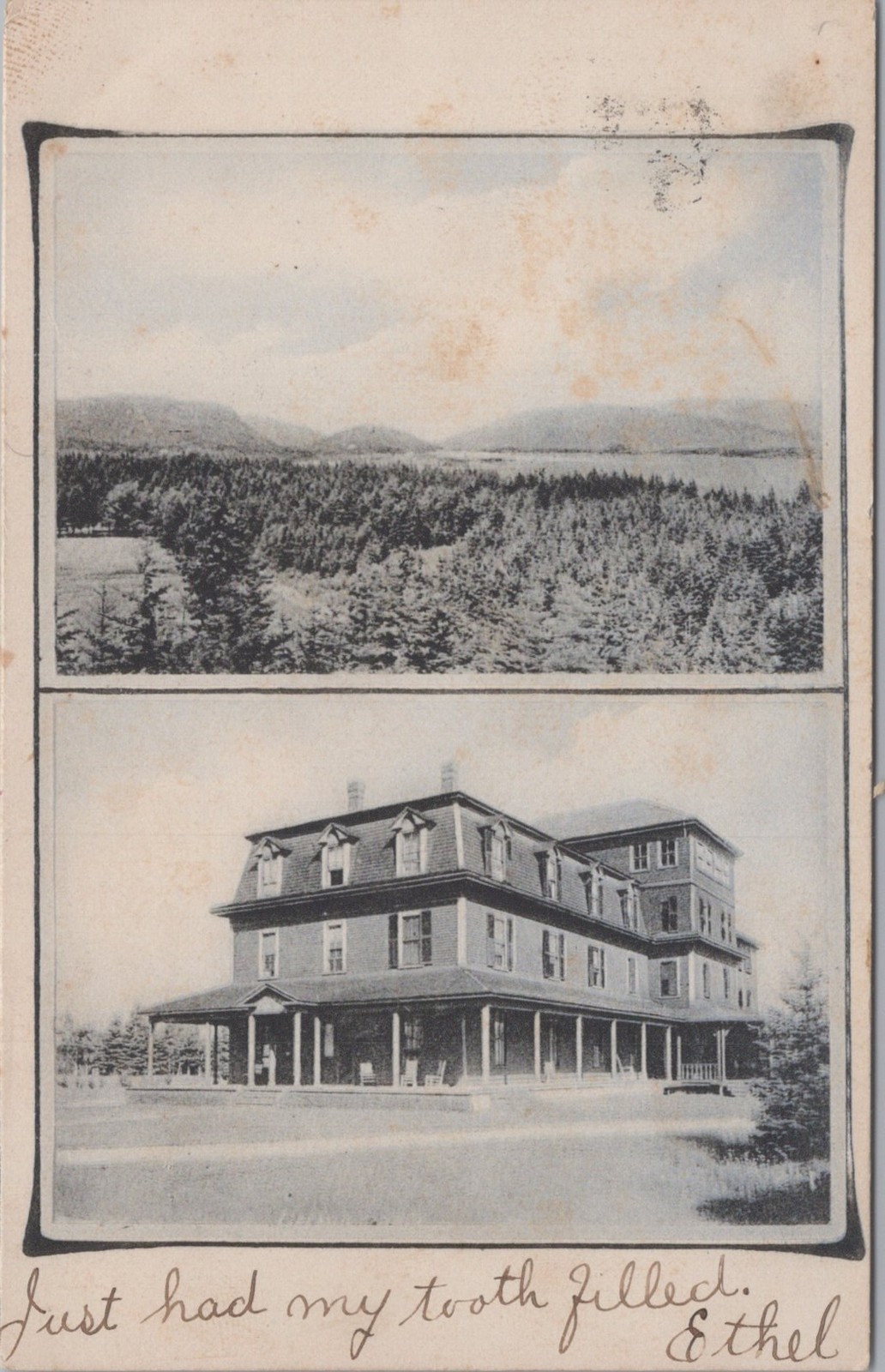 Derigo House Fernalds Pt Southwest Harbor Maine ME Hotel Rotograph 1906 Postcard