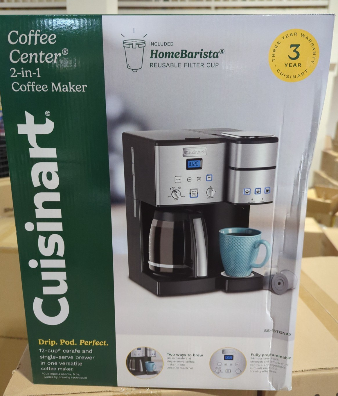 Cuisinart Coffee Center 12 Cup Coffeemaker and Single-Serve Brewer/Free Ship