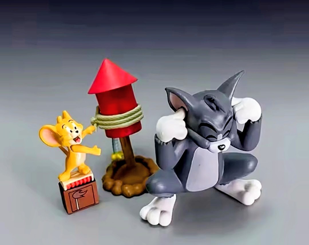 US Seller 52TOYS Tom & Jerry Rocket Scene Figure Set In Hand 🇺🇸💥🐱🐭
