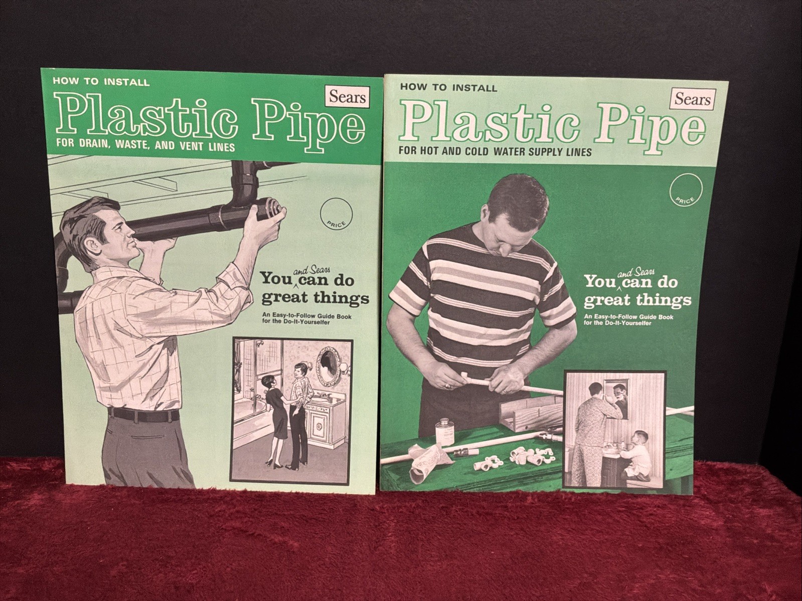 Two Vintage Sears “How To Install” Pamphlets: Plastic Pipe, 1971