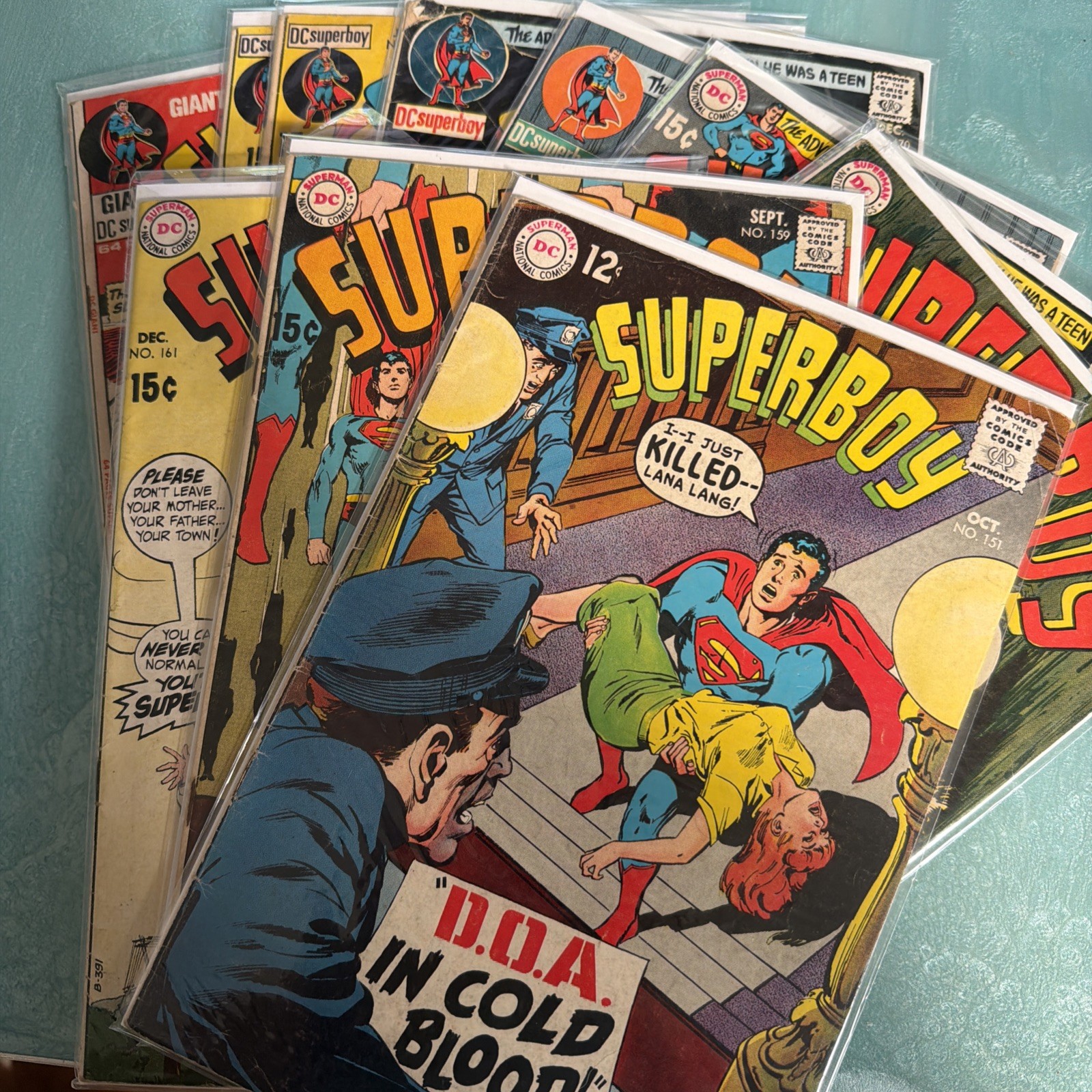 Superboy Broze age lot 151 159 161 163 166 169 170 171 (1st Aquaboy) 173 174 Superboy Broze age lot 151 159 161 163 166 169 170 171 (1st Aquaboy) 173 174