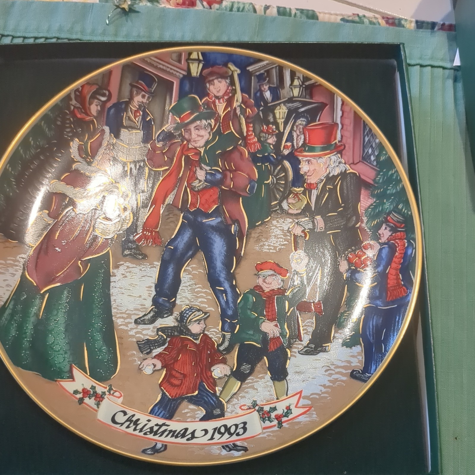 Fitz & Floyd 1993 Dickens Christmas Plate \