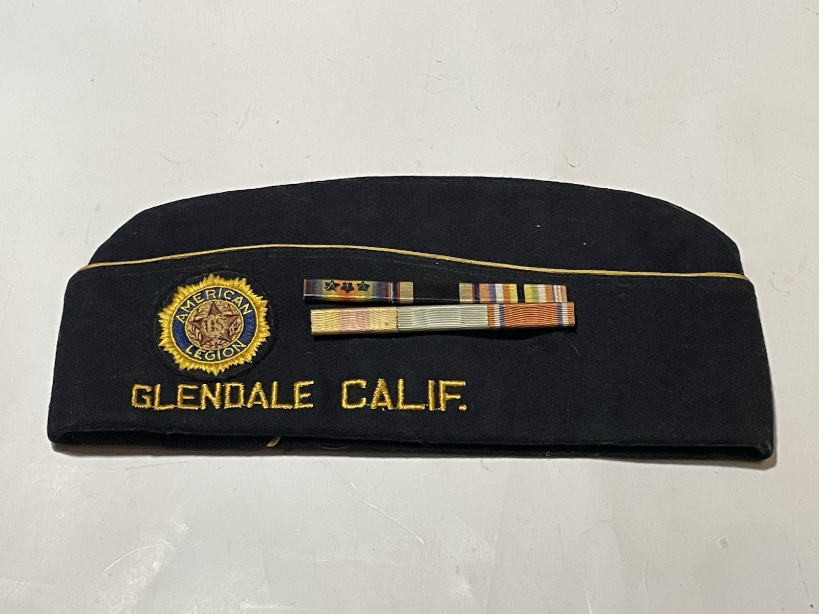 WWI Veteran American Legion Cap Medals Grouping Glendale CA Post 127 NY Cross