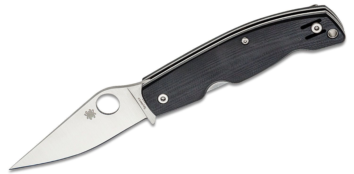 Spyderco Pattadese *DISCONTINUED* - Contoured Black G10 - Satin Bohler M390