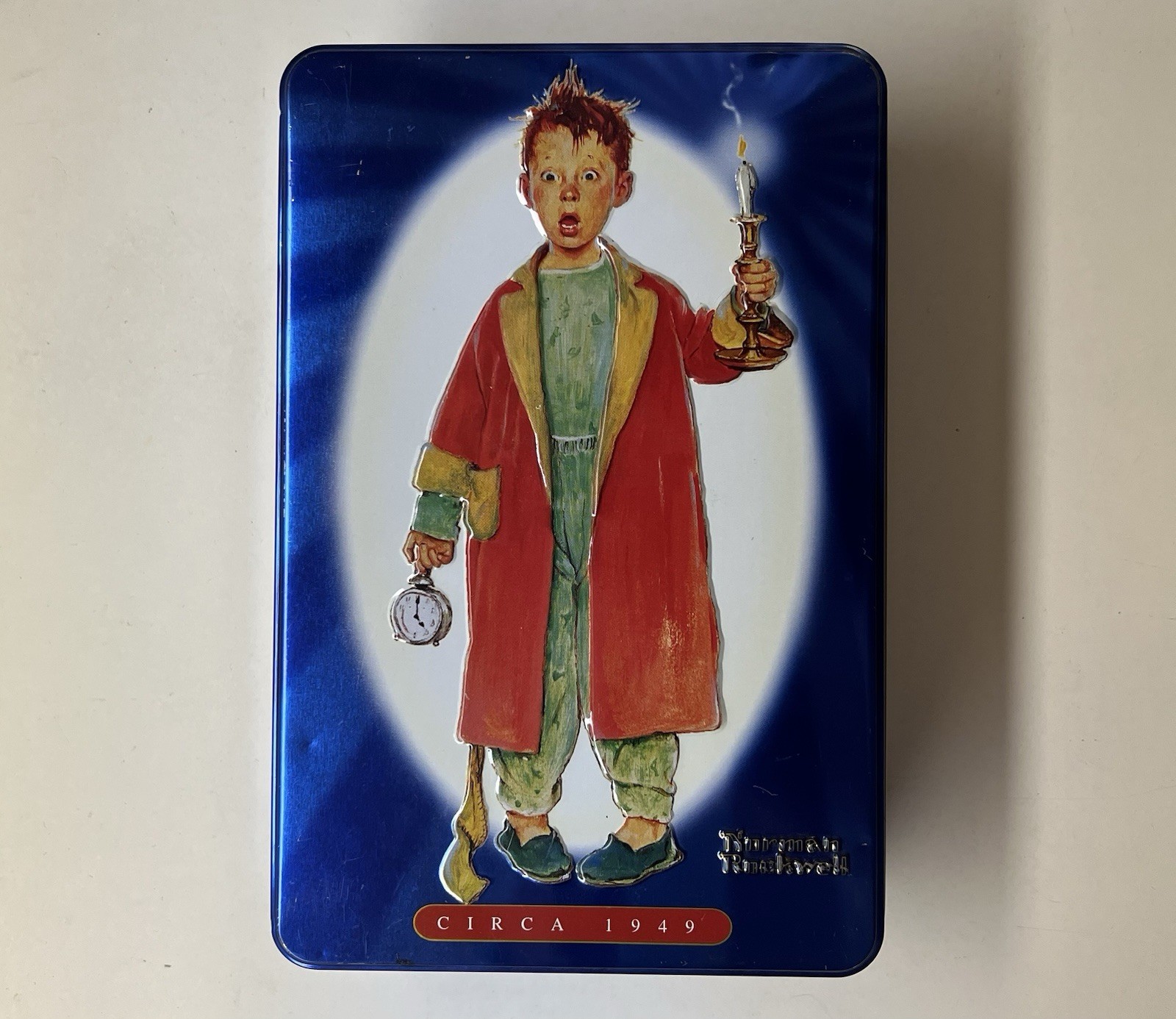 Snickers 2000 Limited Edition Tin Norman Rockwell Circa 1949 Canister